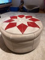 Vintage Sessel Schemel 50er/60er Leder Pouf antik Retro Muster Baden-Württemberg - Nußloch Vorschau