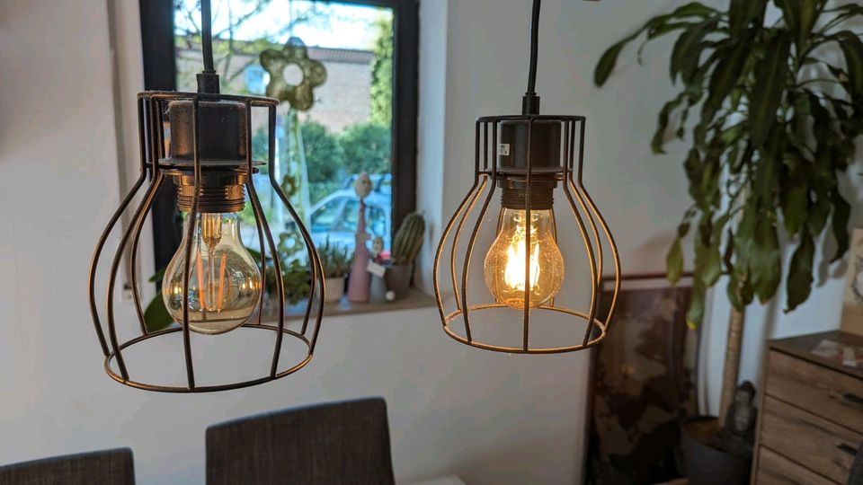 Hänge-/ Pendelleuchte Esstisch / Lampe Holz/Metall in Marl