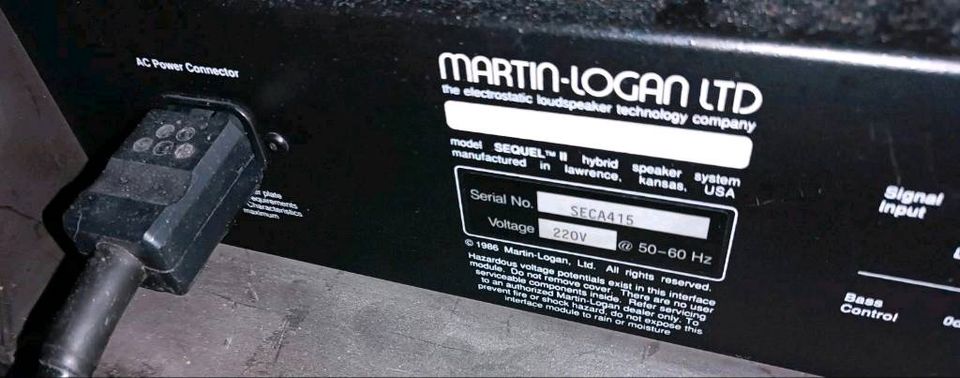 Martin Logan Sequel 2 in Wadersloh