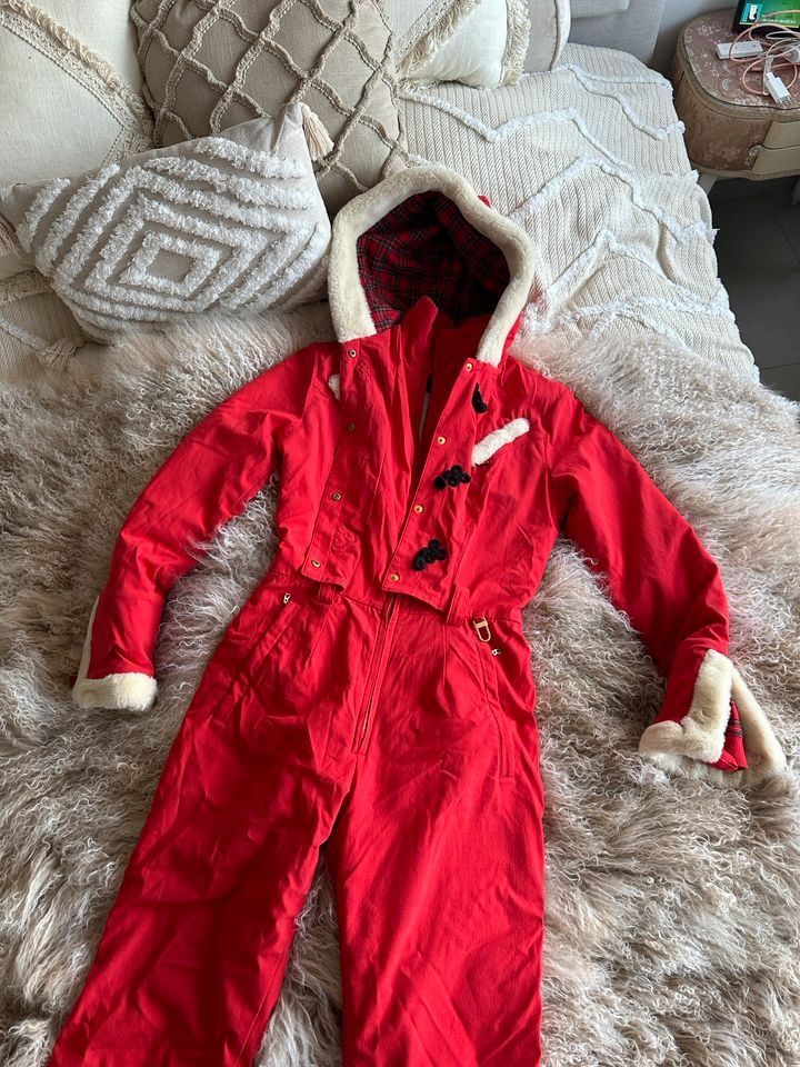 BOGNER Ski Anzug Ski Overall Skijacke vintage rot S designer in München