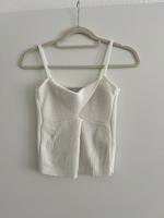 Weiß creme Stricktop Viskose & Leinen Zara Top boho Nordrhein-Westfalen - Meerbusch Vorschau