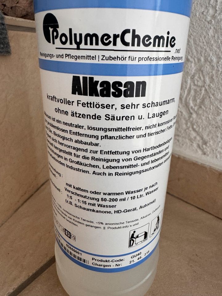 PolymerChemie Antikalk und Alkasan Fettlöser je 1Liter Flasche in Much