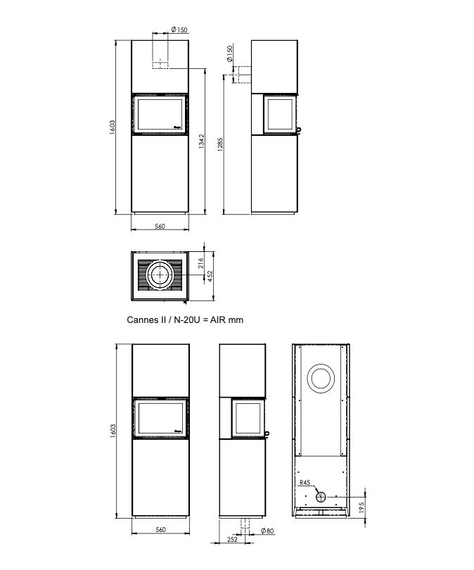 Nordpeis Cannes II Kaminanlage IR Glas 5,4 kW Lagerware *5.050 €* in Zimmern ob Rottweil