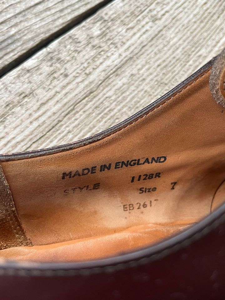 Derbyschuh von Sanders burgund Gr. 40/UK 7 in Biberach an der Riß