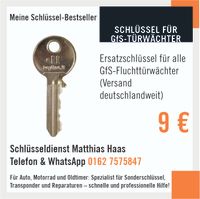 Schlüssel für EH-Türwächter von GfS Ersatzschlüssel Tür Alarm Fluchttür Bayern - Bayreuth Vorschau