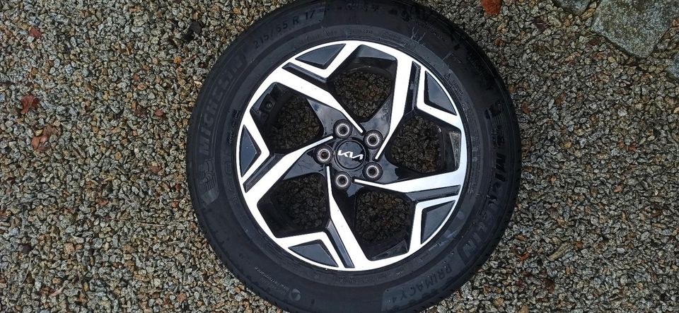 Alufelge Kia mit Reifen 215/65/17 Lk 114,3 ET 43,5 Hyundai/Nissan in Pullenreuth