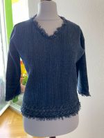 Luisa Cerano Pullover 3/4 Arm blaumeliert Leinen mit Baumwolle Brandenburg - Gosen-Neu Zittau Vorschau