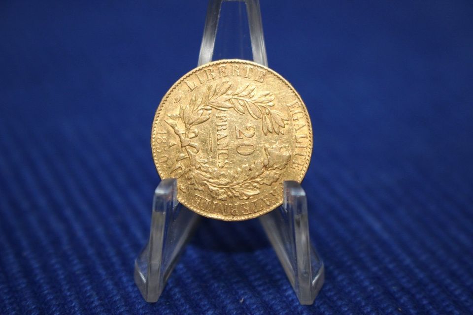 Goldmünze 20 Francs Ceres Frankreich 6,45 900 Gold 1850 A in Frankfurt am Main