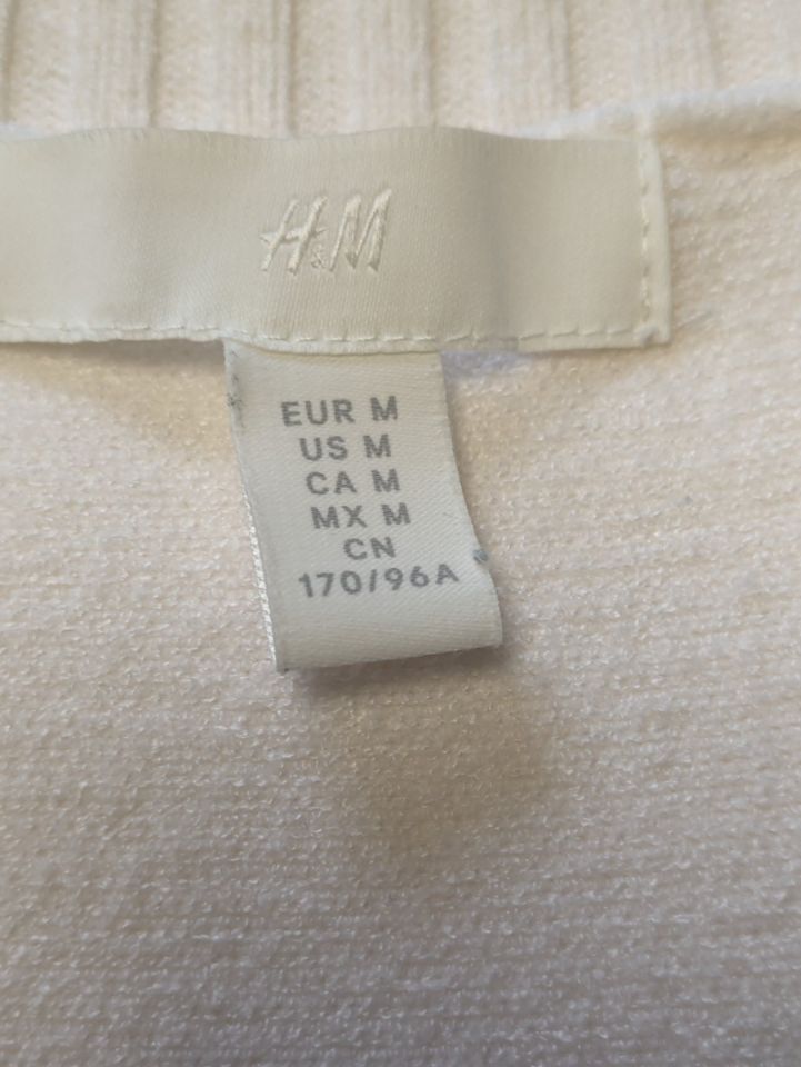 ❤️‍H&M Strick Pullunder, weiß, V-Ausschnitt, Größe M❤️‍ in Kolbermoor