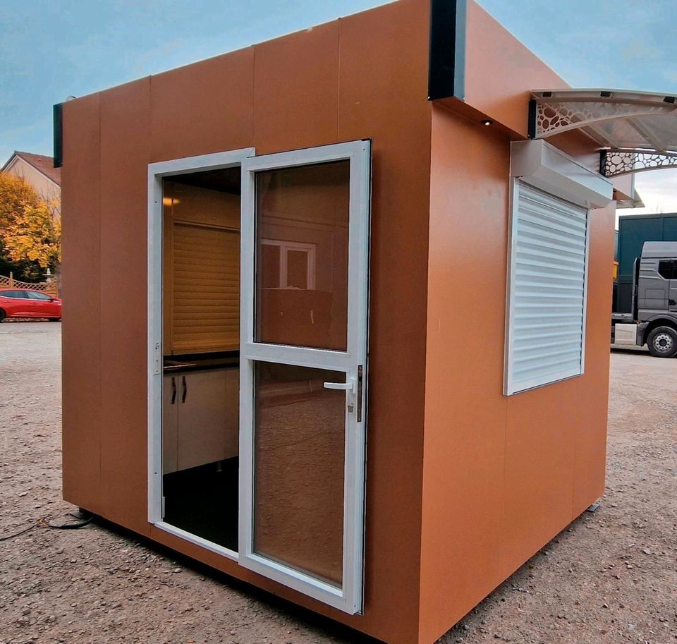 ► Imbisscontainer neu kaufen in Bamberg ◄ Eisdiele Verkaufstheke Gastronomie Gastrocontainer Gastronomiecontainer Shop Container mit Verkaufsschild - Europaweiter Versand mit Kran - 2 Jahre Garantie in Bamberg