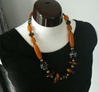 Kette Halskette Collier braun orange Modeschmuck 1A! Rheinland-Pfalz - Bad Neuenahr-Ahrweiler Vorschau