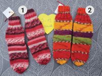 Handgestrickte Babysöckchen 9 bis 12 Monate 4fach Sockenwolle Nordrhein-Westfalen - Leverkusen Vorschau