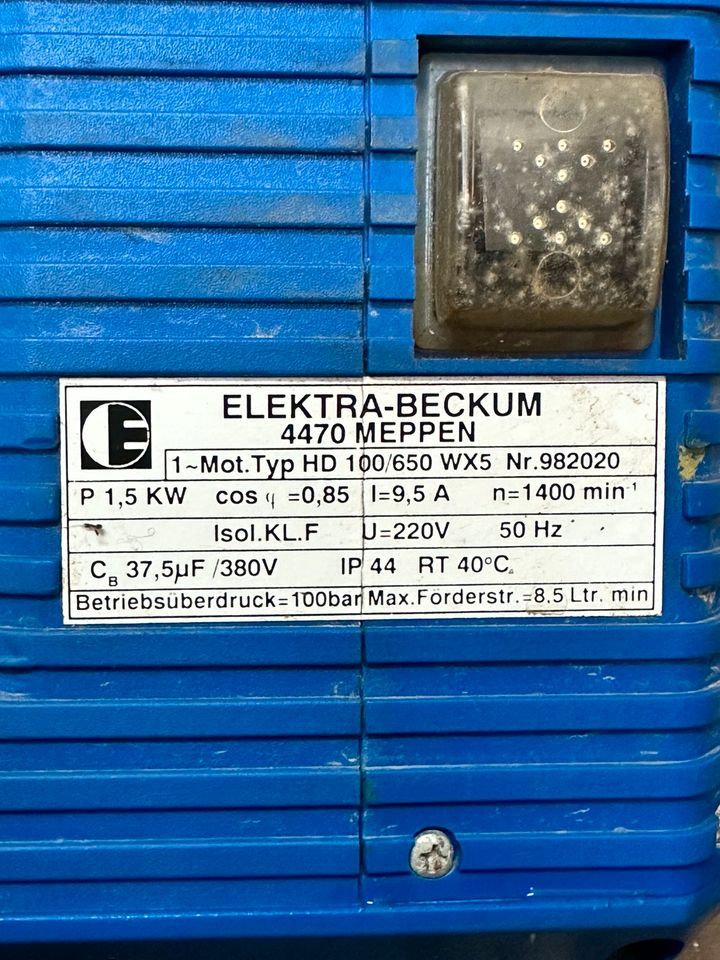 Elektra Beckum Hochdruck Reiniger in Düngenheim