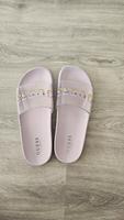 Unikate GUESS Schlappen transparent Flieder Lila Gr.39 1×getragen Bayern - Augsburg Vorschau