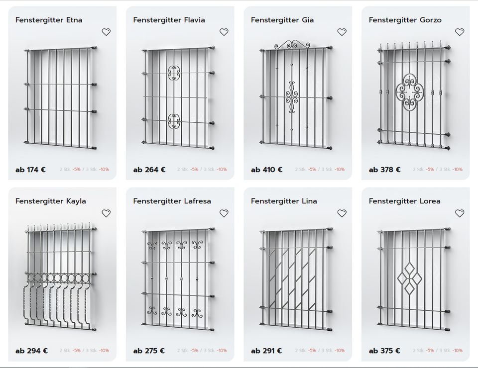 Fenstergitter nach Maß "GIA" in München