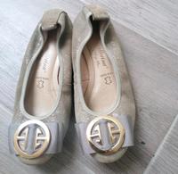 Damenschuhe La Ballerina Sonja Ricci beige Glitzer Gr 37 Hessen - Ranstadt Vorschau