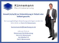 Anwalt (m/w/d) zur Unterstützung in Teilzeit oder Vollzeit #KR1 Niedersachsen - Westerstede Vorschau