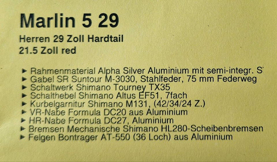 Fahrrad TREK Marlin 5 29" Hardtail in Leipzig