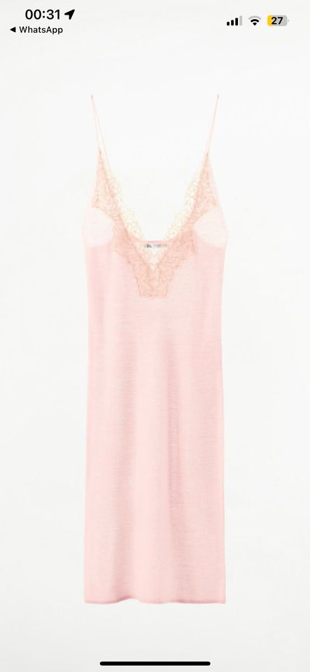 Zara Damen Wollkleid Kleid Wolle spitze rosa S Neu ausverkauft in Berlin