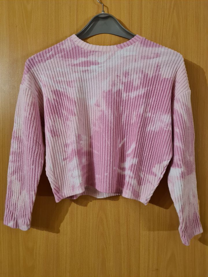 Mädchen Pulli / Pullover Batik rosa/weiß - Gr. 146/152 in Westhausen - Gotha