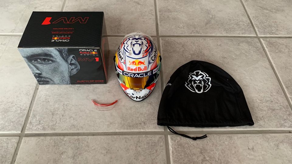 Max Verstappen 1:2 Mini Helm USA GP F1 Modell 2022 Austin in Mengkofen