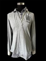 Graues Langarmshirt mit Bluseneinsatz von Soccx, Gr. 38 / M Brandenburg - Panketal Vorschau