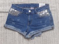 Mädchen kurze Hose, Jeans Hotpants Pailletten 158 YFK NEU Hessen - Vöhl Vorschau