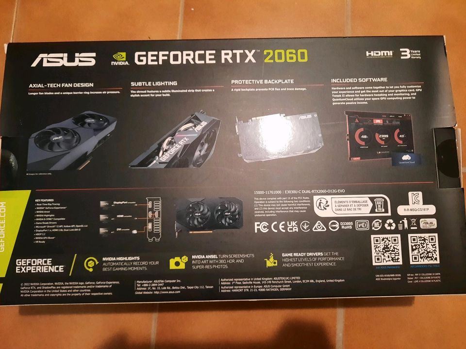 Nvidia GeForce RTX 2060 12gb Gaming Grafikkarte Garantie in Niedernhausen