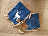 Canvas Beutel Bag Tasche blau Stoffbeutel Turnbeutel Anker Hirsch Bayern - Ingolstadt Vorschau