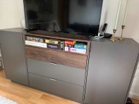 Sideboard/Fernsehschrank/Kommode Wohnzimmer grau mit Holzoptik Rostock - Dierkow Vorschau