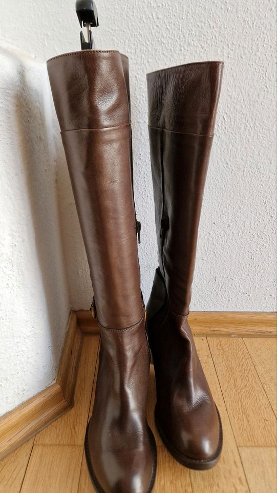 Gidigio Lederstiefel, hoch, braun,  Gr.37,5, wie neu in München