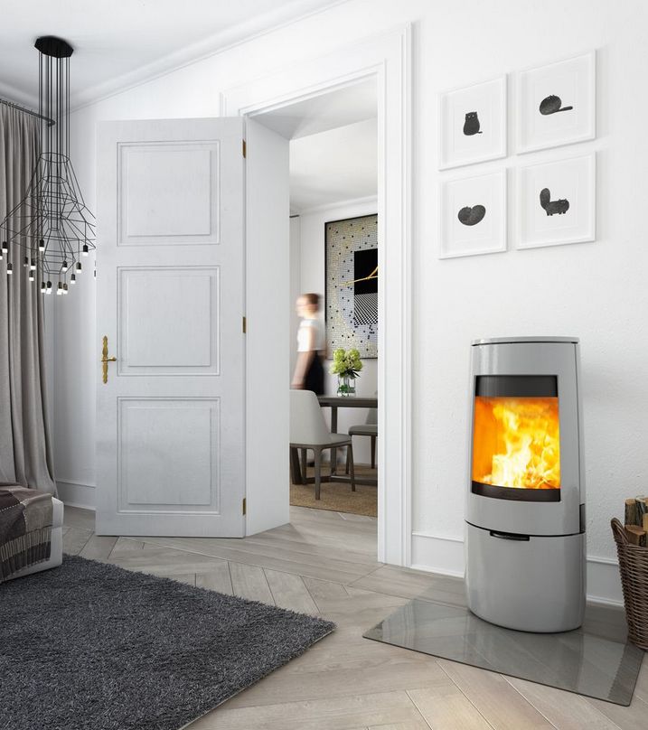 Dovre Bold 400 Kaminofen Gusseisen E14 Grau Emaille Bauart 2 in Bad Bentheim