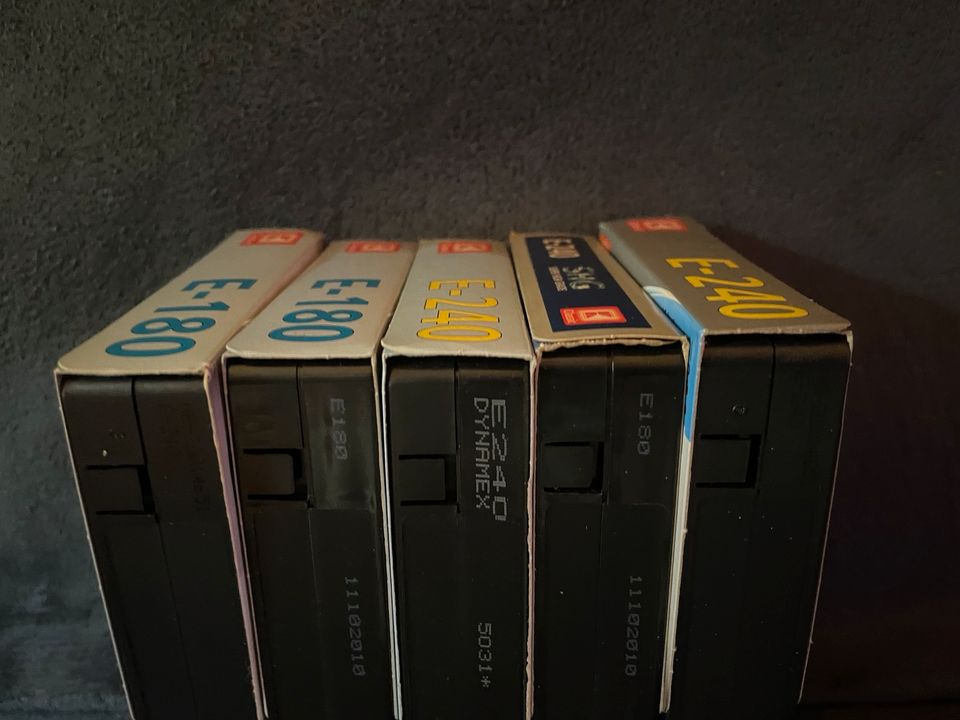 VHS Videokassetten 5 Stück 3x E240 & 2x E180 bespielbar in Hamburg