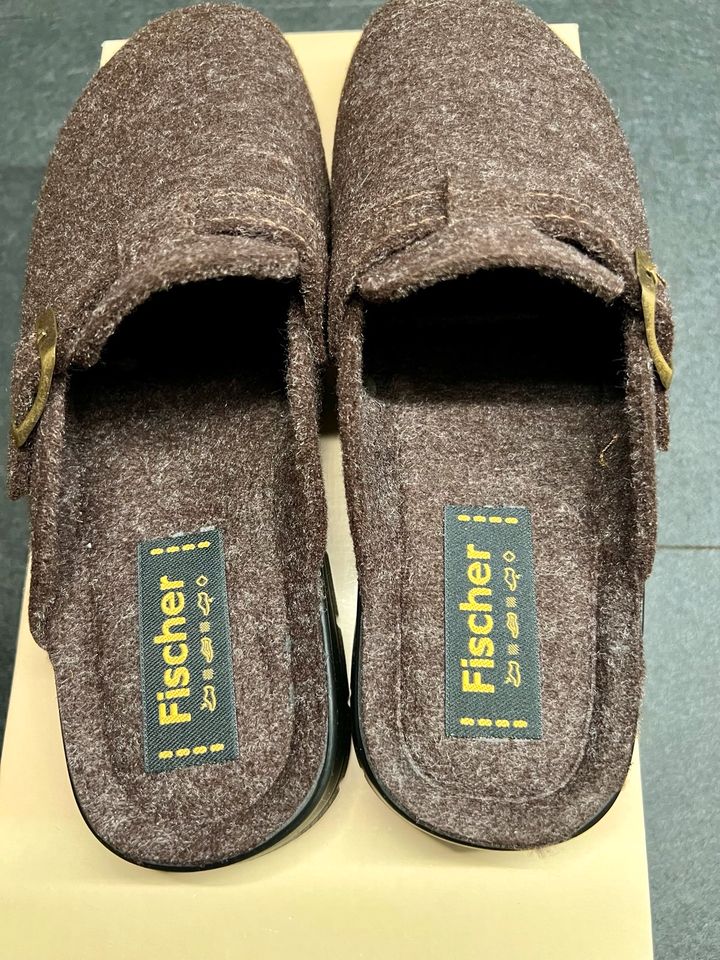 Filzpantoffeln Gr. 41 braun Fischer Markenschuhe | NEU in Düsseldorf