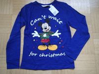 Langarm Shirt Gr. 134 140 H&M Mickey Maus Weihnachten blau OVP Bayern - Rosenheim Vorschau