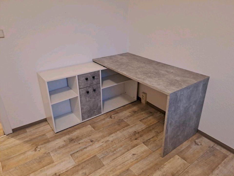 Schreibtisch modern Beton Grau / weiß Tisch Büro in Hoyerswerda