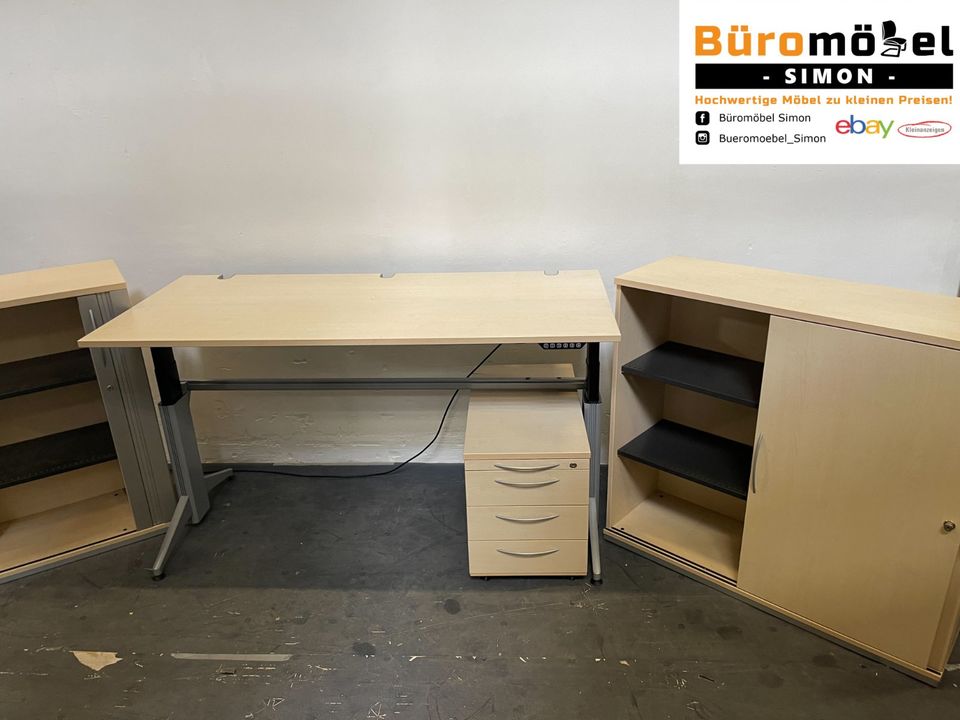 ❗️50x Top elektrisch Höhenverstellbare Schreibtische König Neurath Ahorn/ Variationen/ Komplettset/ Büroeinrichtung/ Sideboards/ Rollcontainer/ Aktenschrank/ Cheftisch/ Stehtisch/ Büroconainer/ Büro in Linden