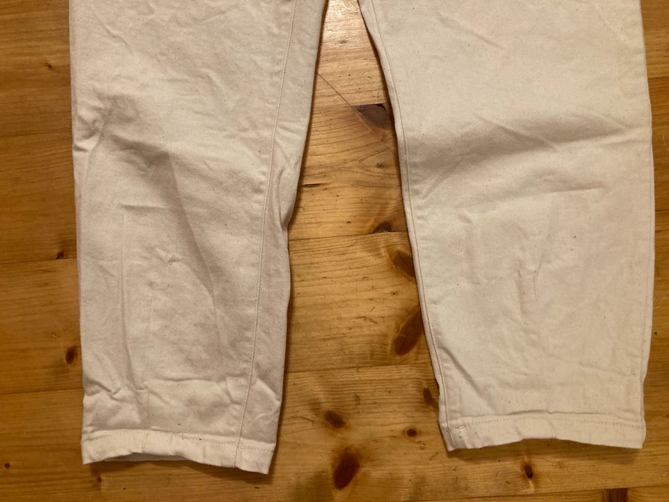 Sezane Manu Jeans Hose, beige, 42/ L, Biobaumwolle in Oberstaufen