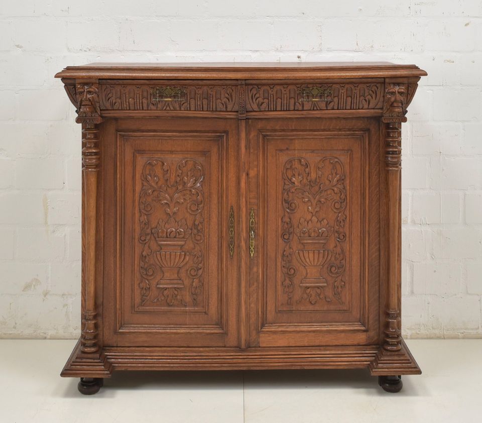 ANTIK! Anrichte restauriert Gründerzeit um 1900 Eiche massiv Kommode Sideboard J-0612 in Lüdinghausen