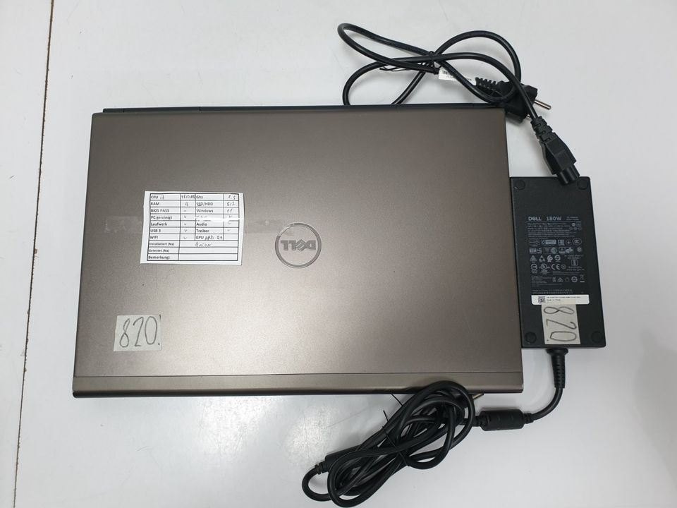 DELL PRECISION M4800 Win11 Gamer i7-4810MQ 16GB 512 Laptop 15,6" in Fellbach