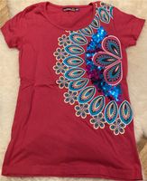 DESIGUAL Rotes Tshirt Pailletten 13/14 Nordrhein-Westfalen - Overath Vorschau