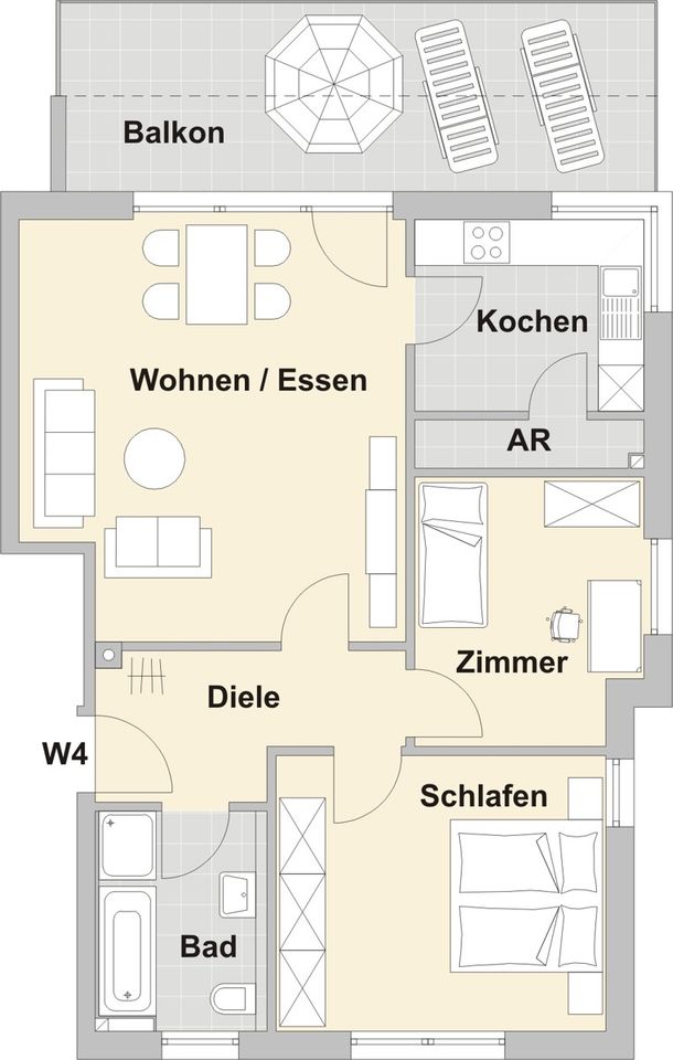 Neubau - KFW Effizienzhaus 40 Standard: Lichtdurchflutete 3-Zimmer-ETW mit Balkon! in Nürnberg (Mittelfr)