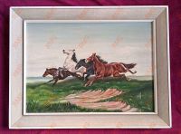 4 Pferde, Gemälde Öl auf Leinwand, Neise 1965 Niedersachsen - Dassel Vorschau