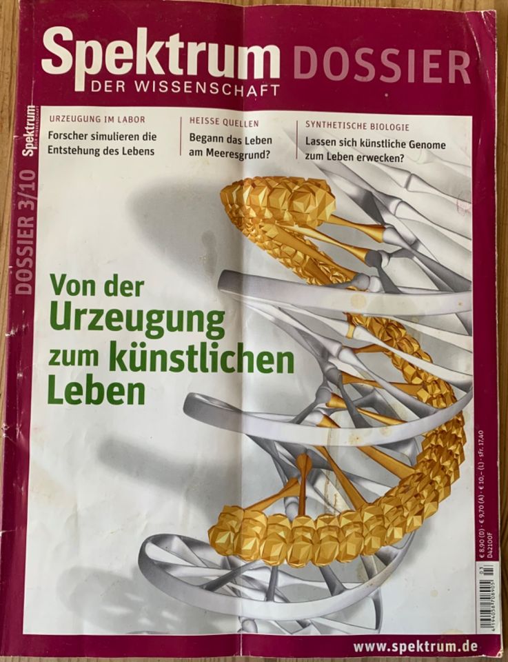 Spektrum Wissenschaft Von der Urzeugung bis zum künstlichen Leben in Kiel