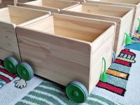 Ikea Filsat Spielzeugwagen / Holzkiste mit Rädern Wandsbek - Hamburg Wellingsbüttel Vorschau