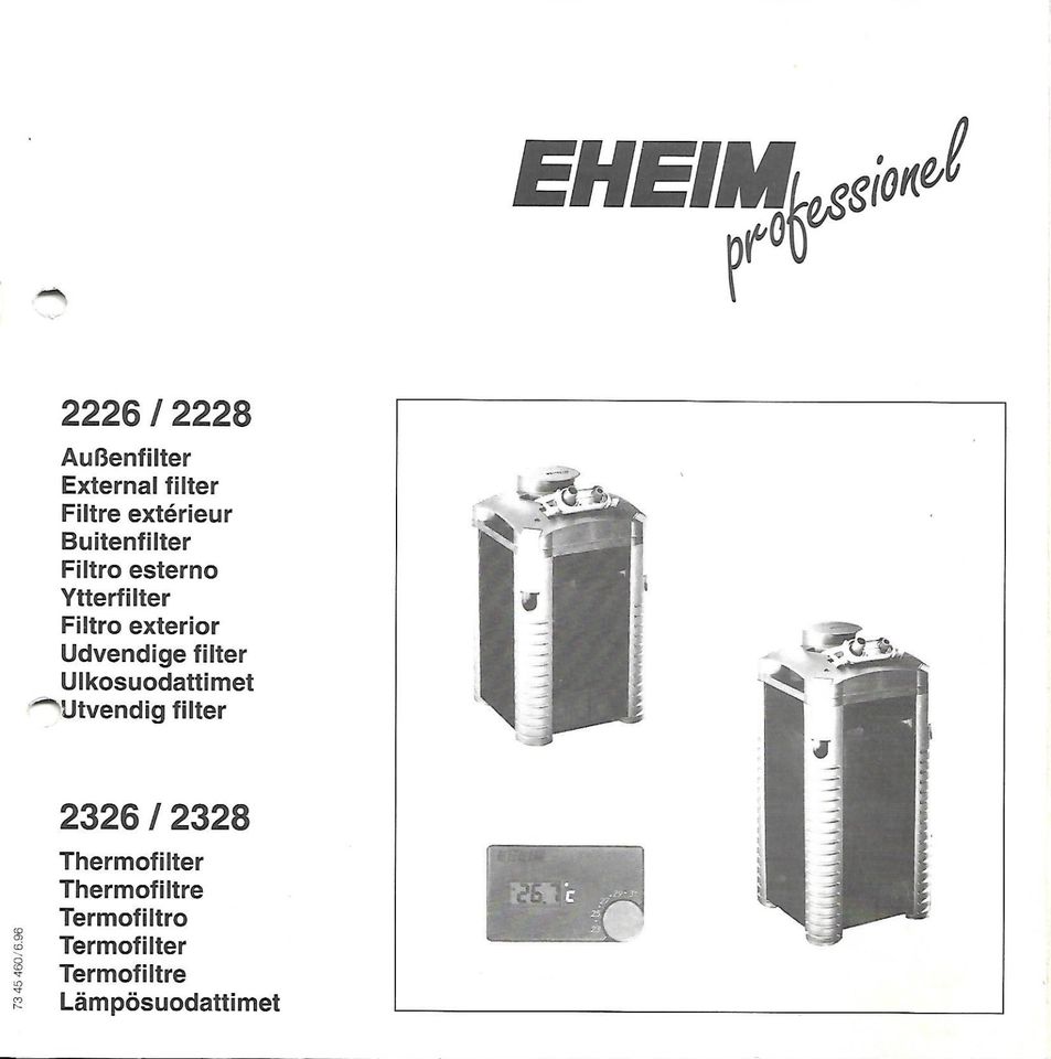 Aquarium - EHEIM professional Thermofilter 2326 - gebraucht in Aichhalden