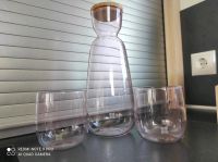 Waterdrop Karaffe + Bambusdeckel, 2 Gläser rosa transparent, Set Bayern - Roding Vorschau