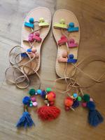 Auffällige Boho Pompon Sandalen Halenbeck-Rohlsdorf - Brügge Vorschau