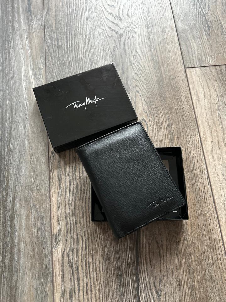 NEU OVP❤️ THIERRY MUGLER Portemonnaie schwarz Nappaleder Leder in Limburg