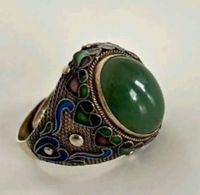 Antiker Chinesischer Silber filigran Ring mit Jade Emaille Gr.51 Niedersachsen - Gifhorn Vorschau